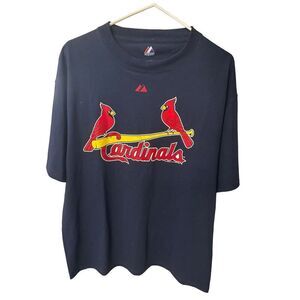 St.Louis Cardinals Majestic T-shirt Men’s Size L Large Blue